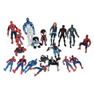 Spider man Action Figure lot White one has FOOT Missing